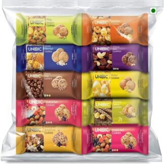 UNIBIC Cookie 75 g (Pack of 10) | Biscuits Combo Choco Chip Cookies  Fruit & Nut Cookies Cashew Cookies